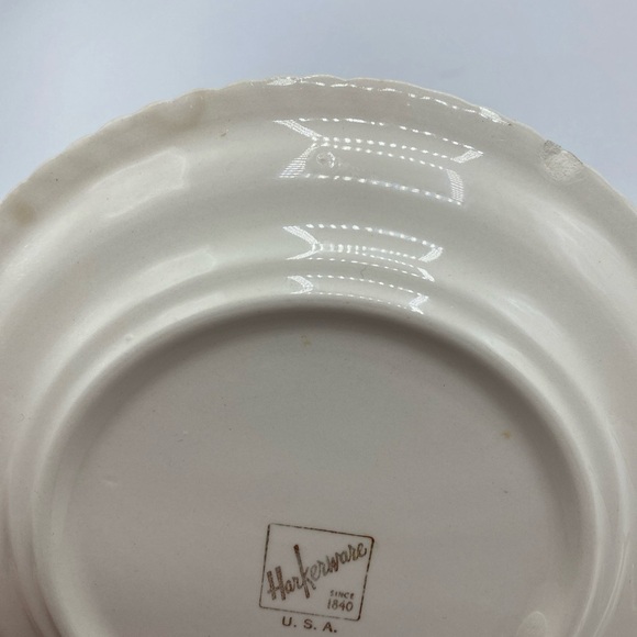 2 Vintage HARKERWARE USA Dessert Plates Currier Ives The Farmer Home Winter Wild - Picture 6 of 6